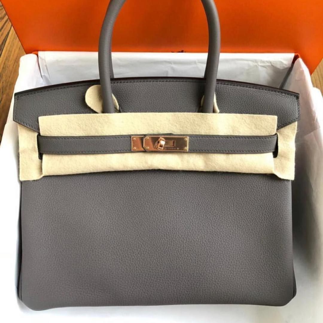 Hermes Birkin 30 Etain Togo Rose Gold Hardware #C - Vendome