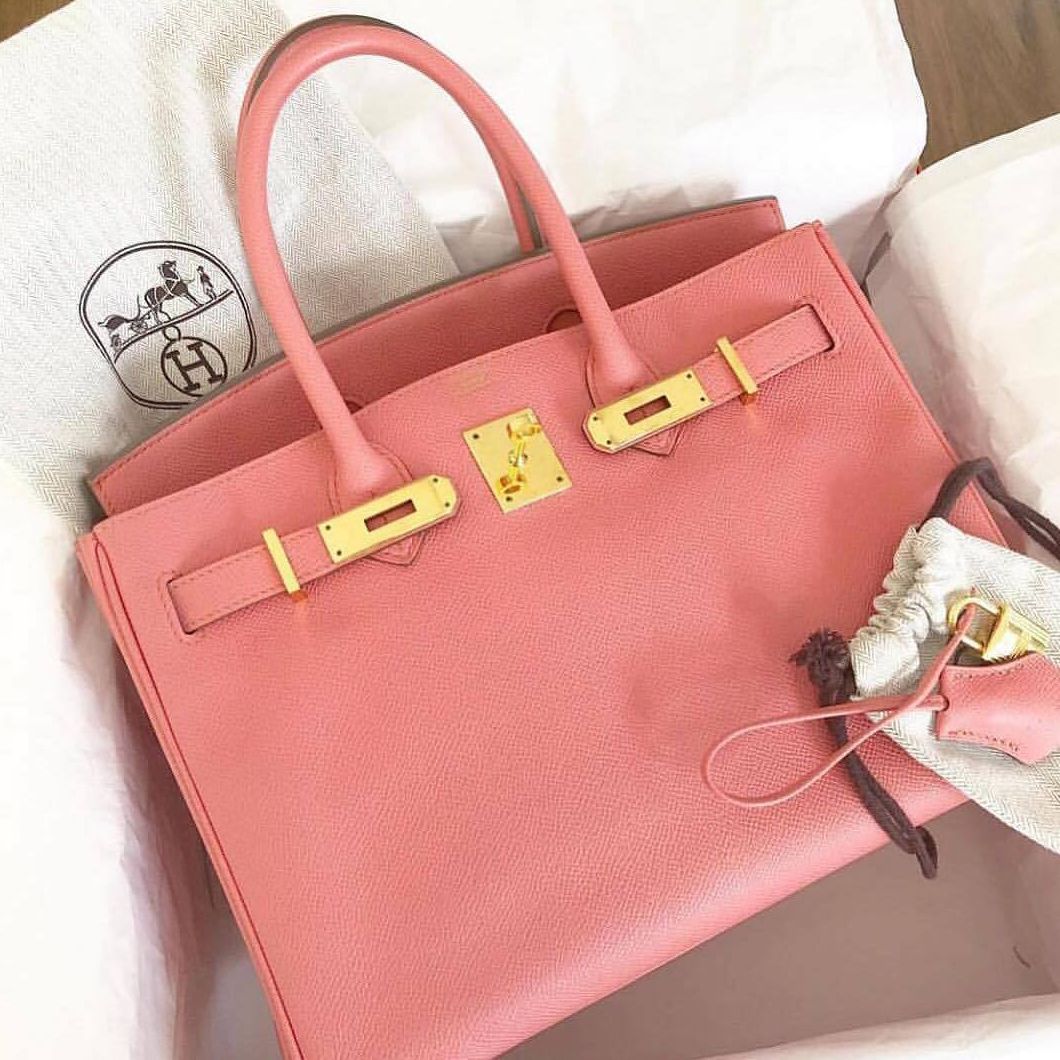 Hermes Birkin 30 Flamingo Epsom Gold Hardware Q Vendome Monte Carlo