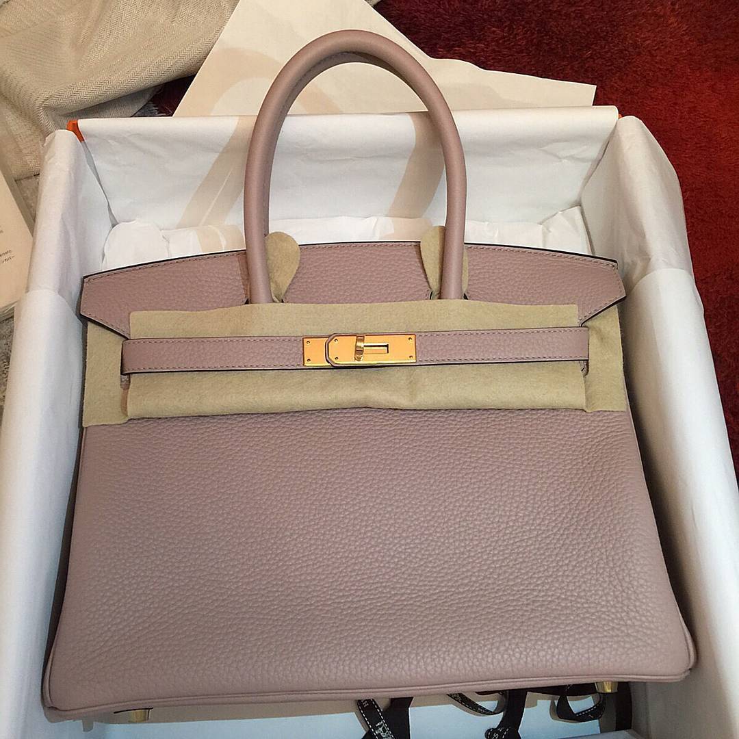 Hermes Birkin 30 Glycine Clemence Gold 