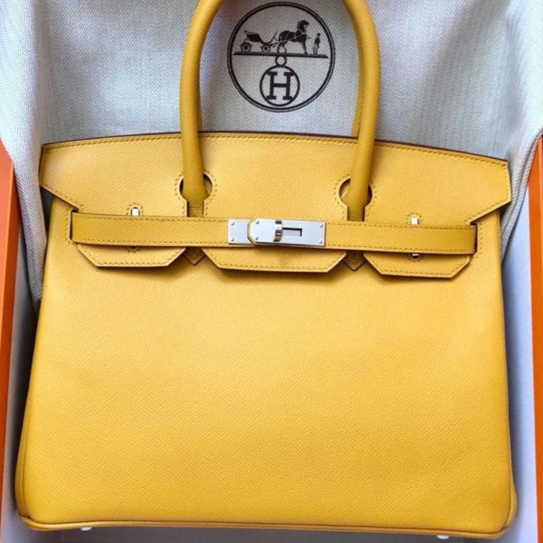 Hermes Birkin 30cm Epsom Leather Gold Hardware, 9D Jaune Ambre - H