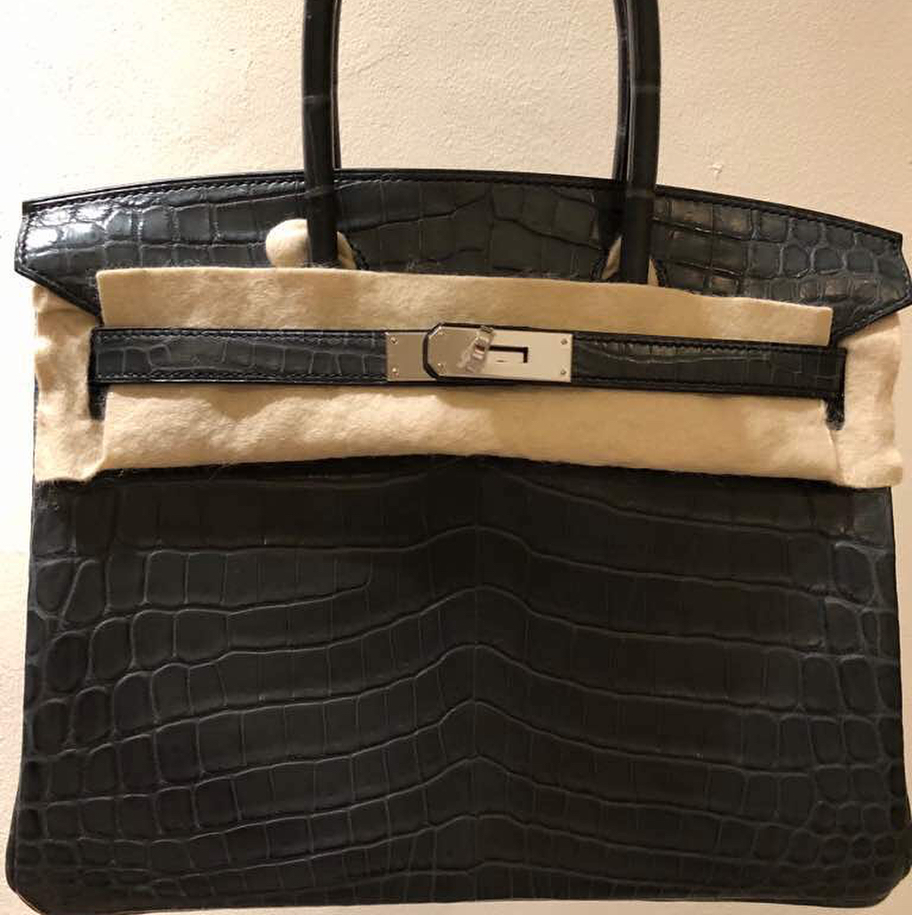 Hermes Birkin Bag, Malachite, 35cm, Matt Alligator with Palladium