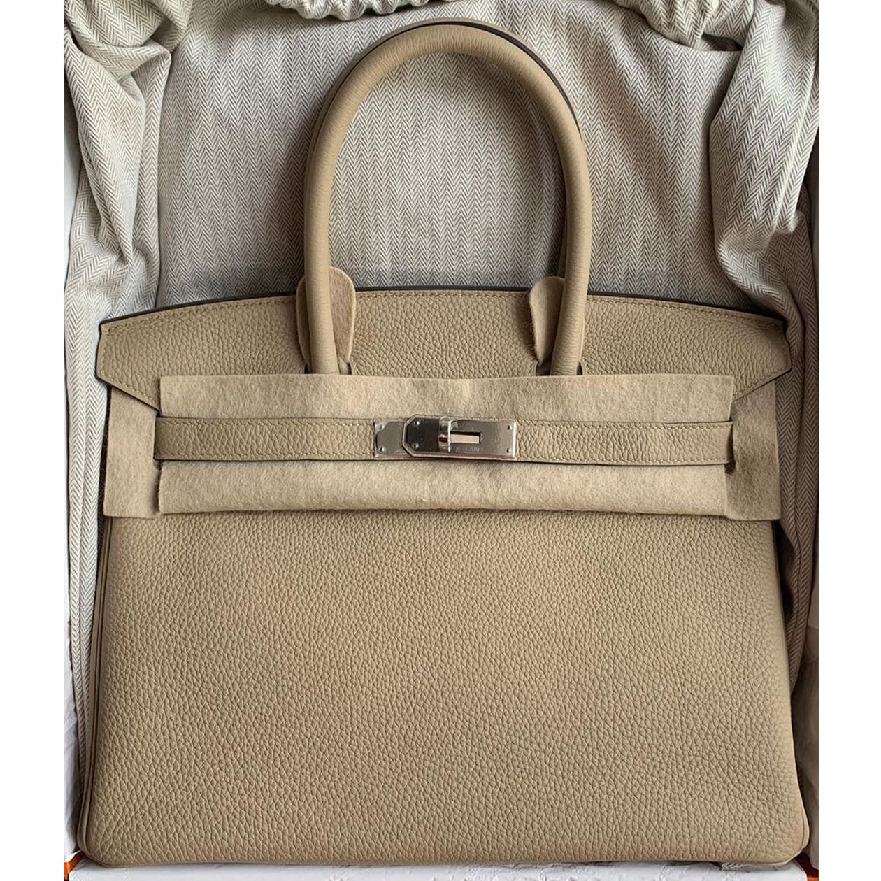 Hermes Birkin 25 Craie Togo Palladium Hardware #A - Vendome Monte Carlo