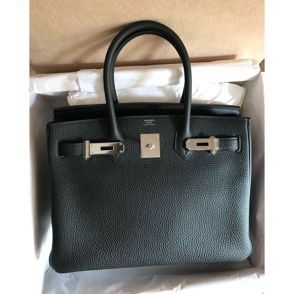 birkin 30 black togo palladium