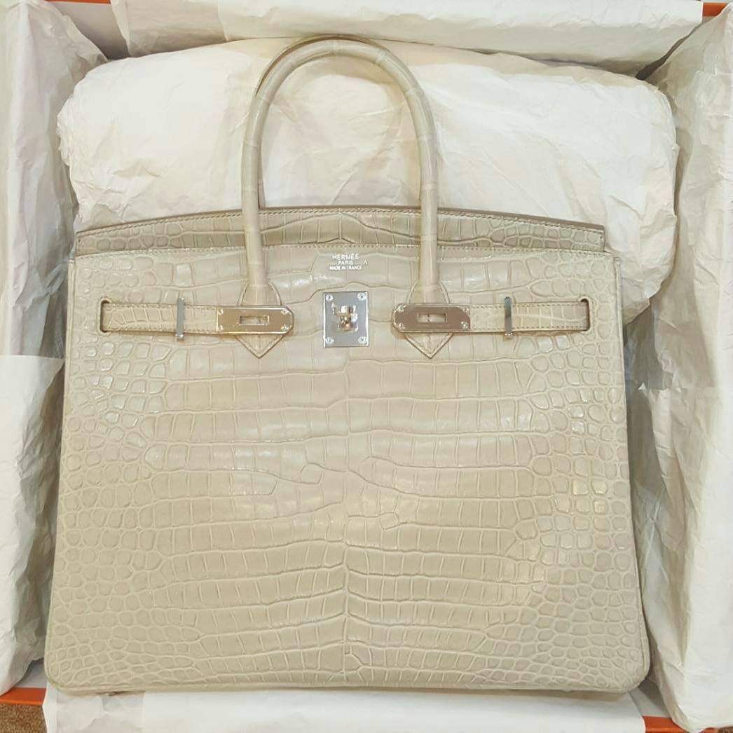 Hermes Birkin 30 Beton Alligator Mat Matte Gold Hardware #A - Vendome Monte  Carlo