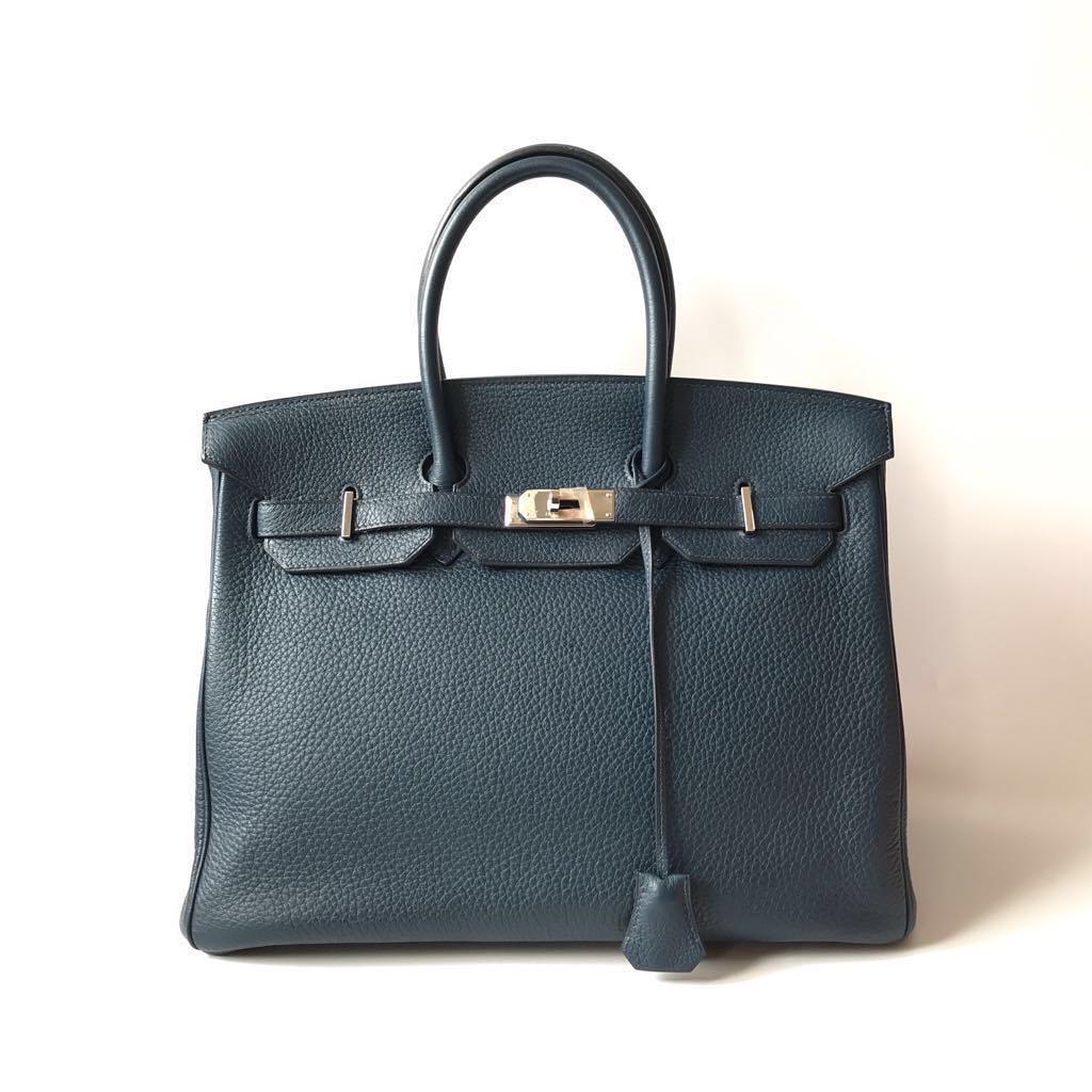 Hermes Birkin 35 Bleu de Malte Togo 