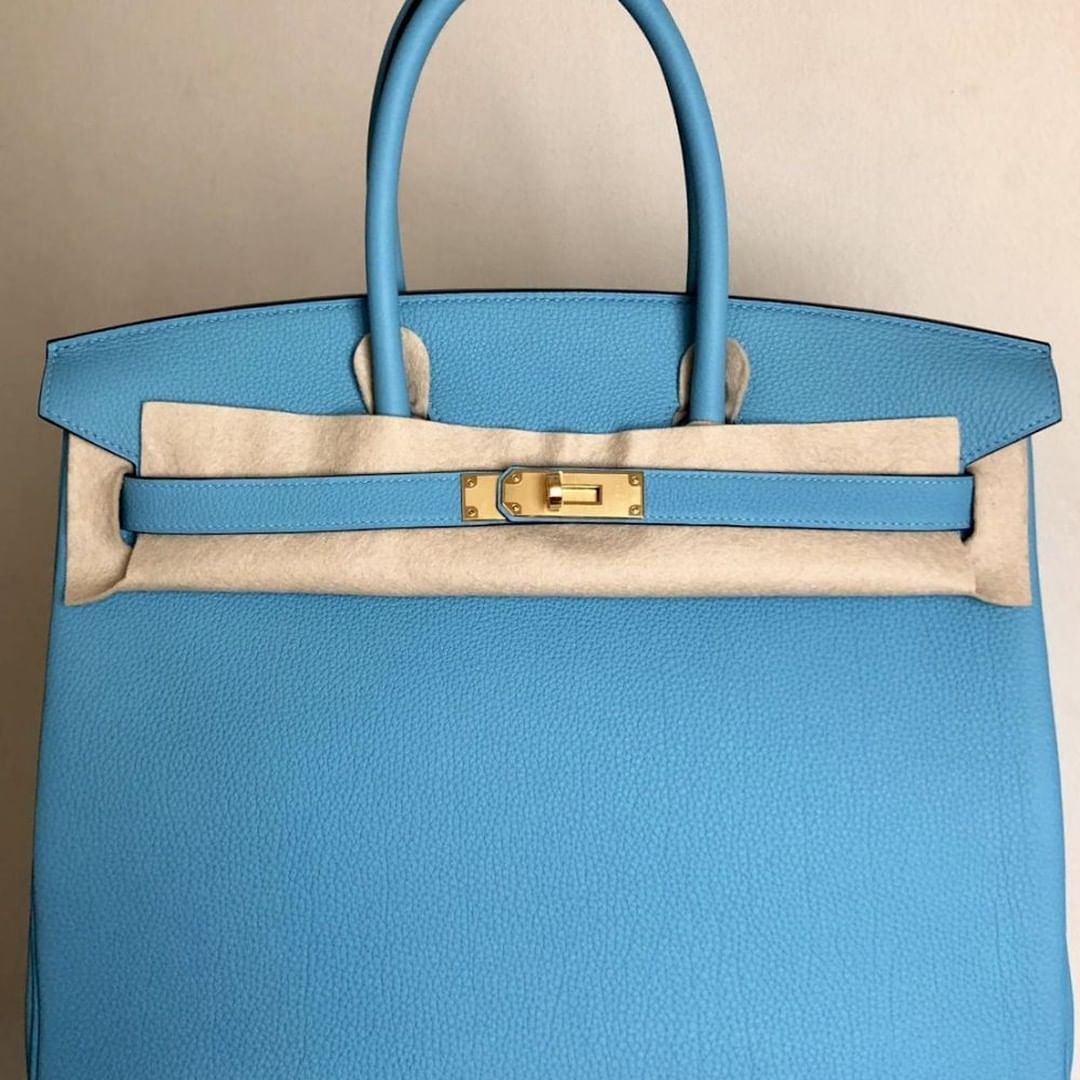 Hermes Birkin 35 Bleu du Nord Togo Gold Hardware #D - Vendome Monte Carlo