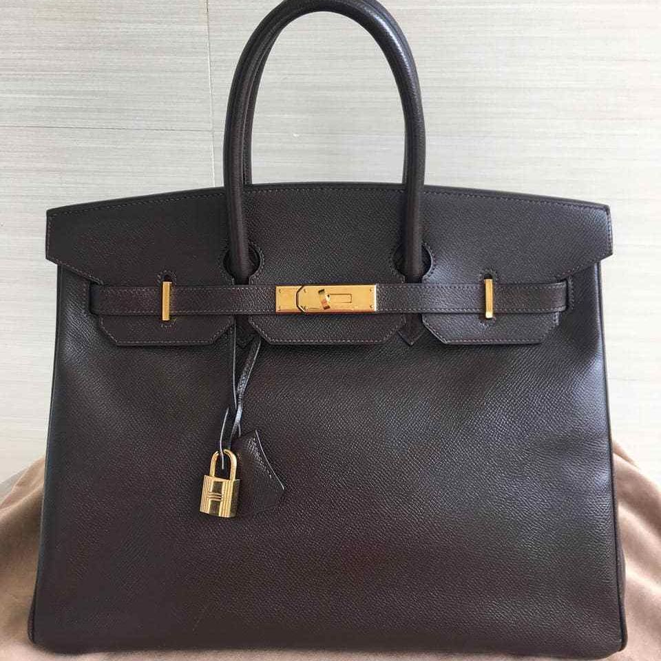 Hermes Birkin 35 Chocolat Epsom Gold Hardware #D - Vendome Monte Carlo