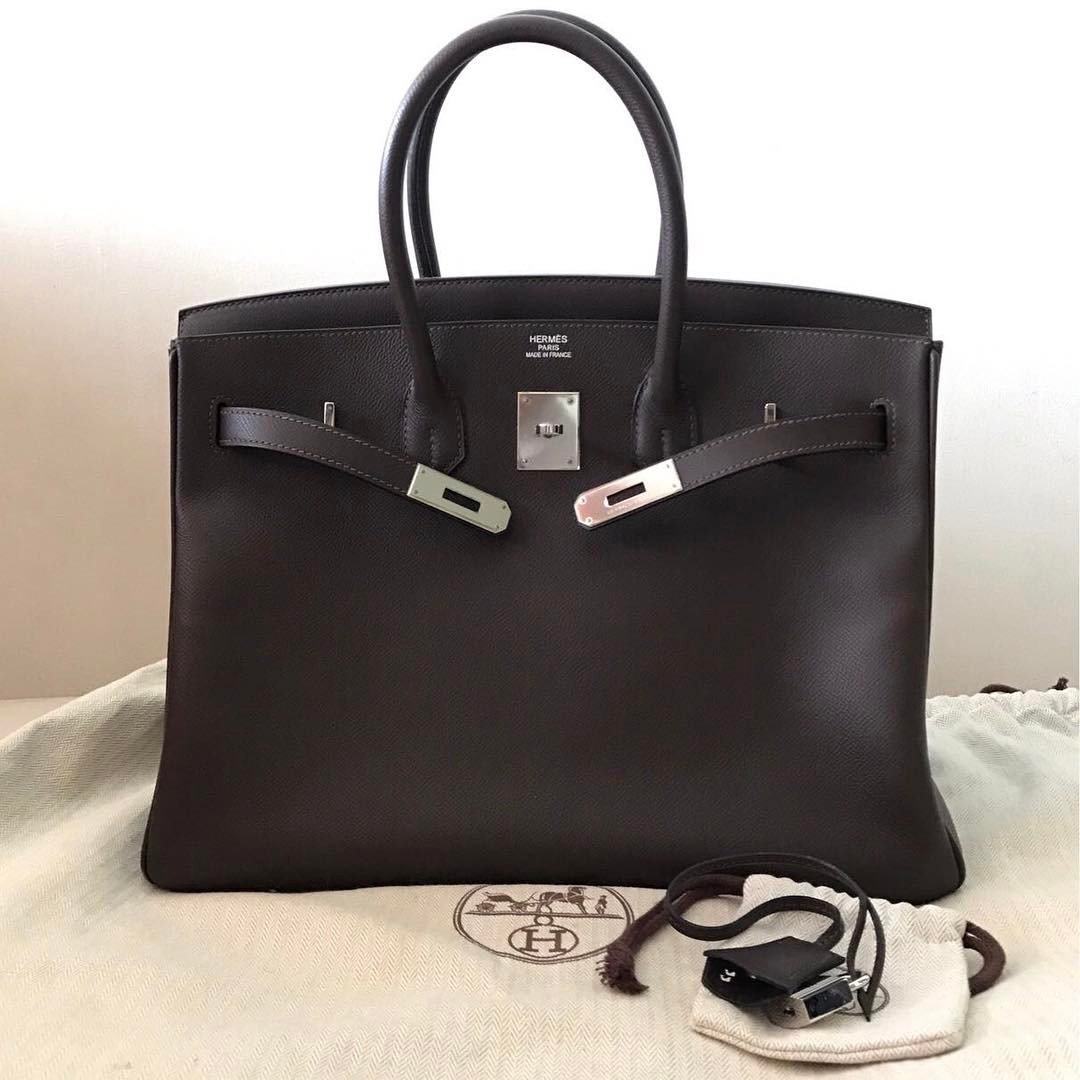 Hermes Birkin 35 Raisin Togo Palladium Hardware #M - Vendome Monte Carlo