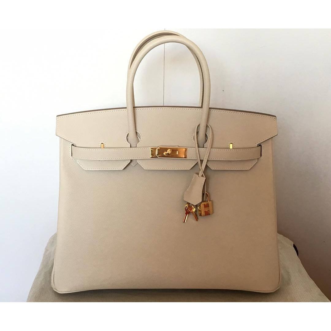 Hermes Birkin 35 Craie Epsom Gold Hardware #T - Vendome Monte Carlo