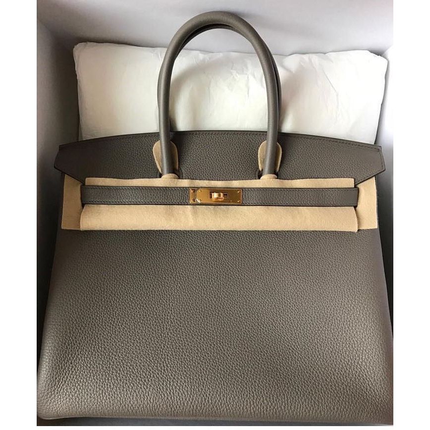 Hermes Birkin 30 Returne Epsome Etain Rose Gold Hardware.