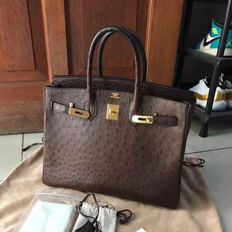 hermes birkin ostrich bag