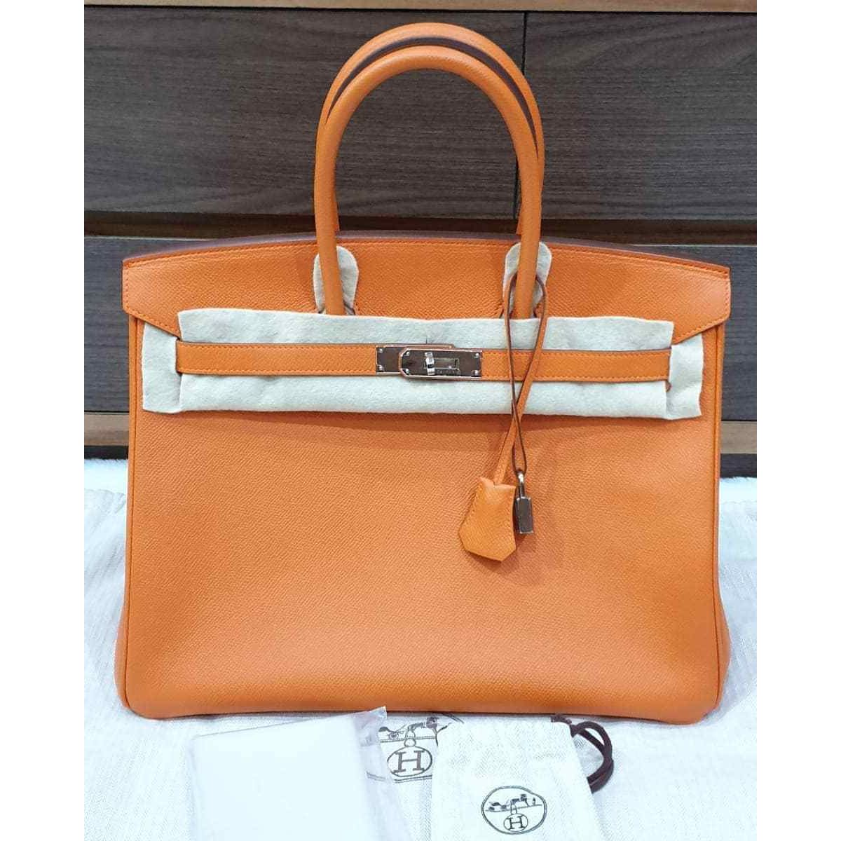 Hermès Feu Birkin 35cm of Epsom Leather with Palladium Hardware