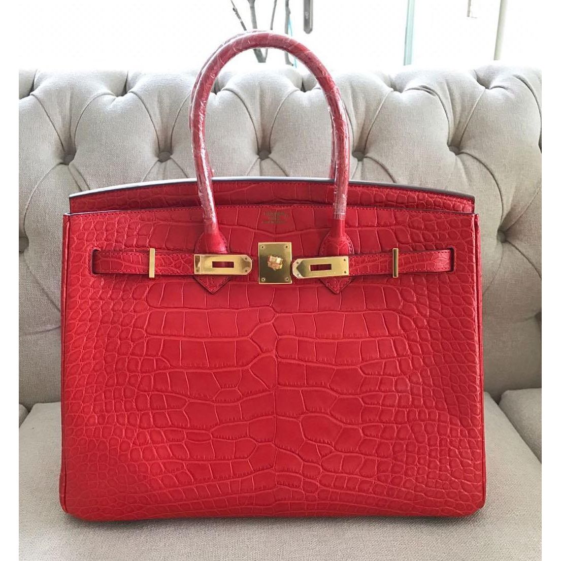 Hermès Geranium Matte Alligator Birkin 25 Gold Hardware, 2015 Available For  Immediate Sale At Sotheby's