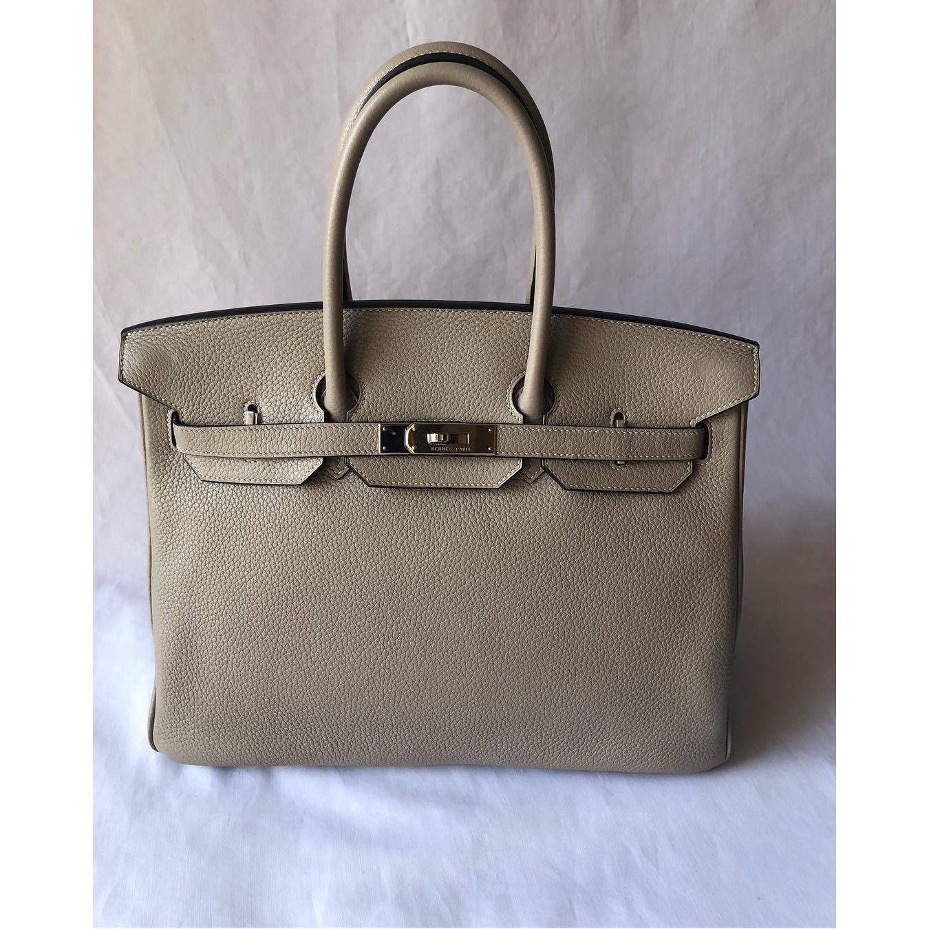 Hermes Birkin 35 Gris Tourterelle Clemence Palladium Hardware #N - Vendome  Monte Carlo