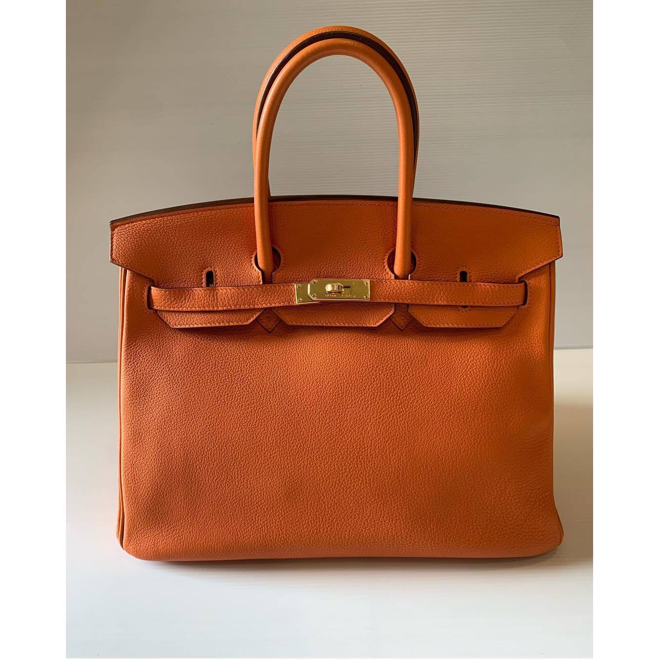 Hermes Birkin 35 Orange Togo Gold Hardware #R - Vendome Monte Carlo