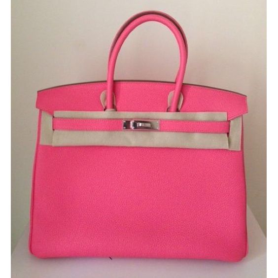 Hermes Togo Leather Birkin 35 with Palladium Hardware in Rose Lipstick