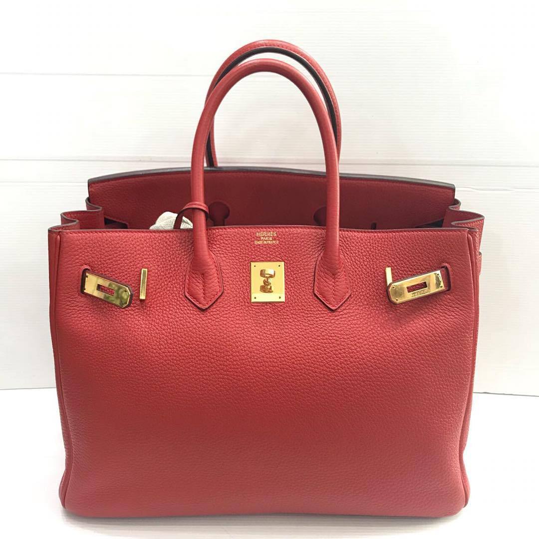 Hermes Birkin 35 Gris Tourterelle Togo Palladium Hardware #R - Vendome  Monte Carlo