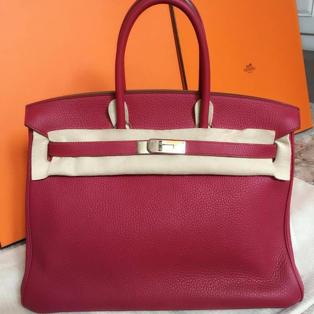 Hermes Birkin 35 Rubis Togo Palladium Hardware #C - Vendome Monte Carlo