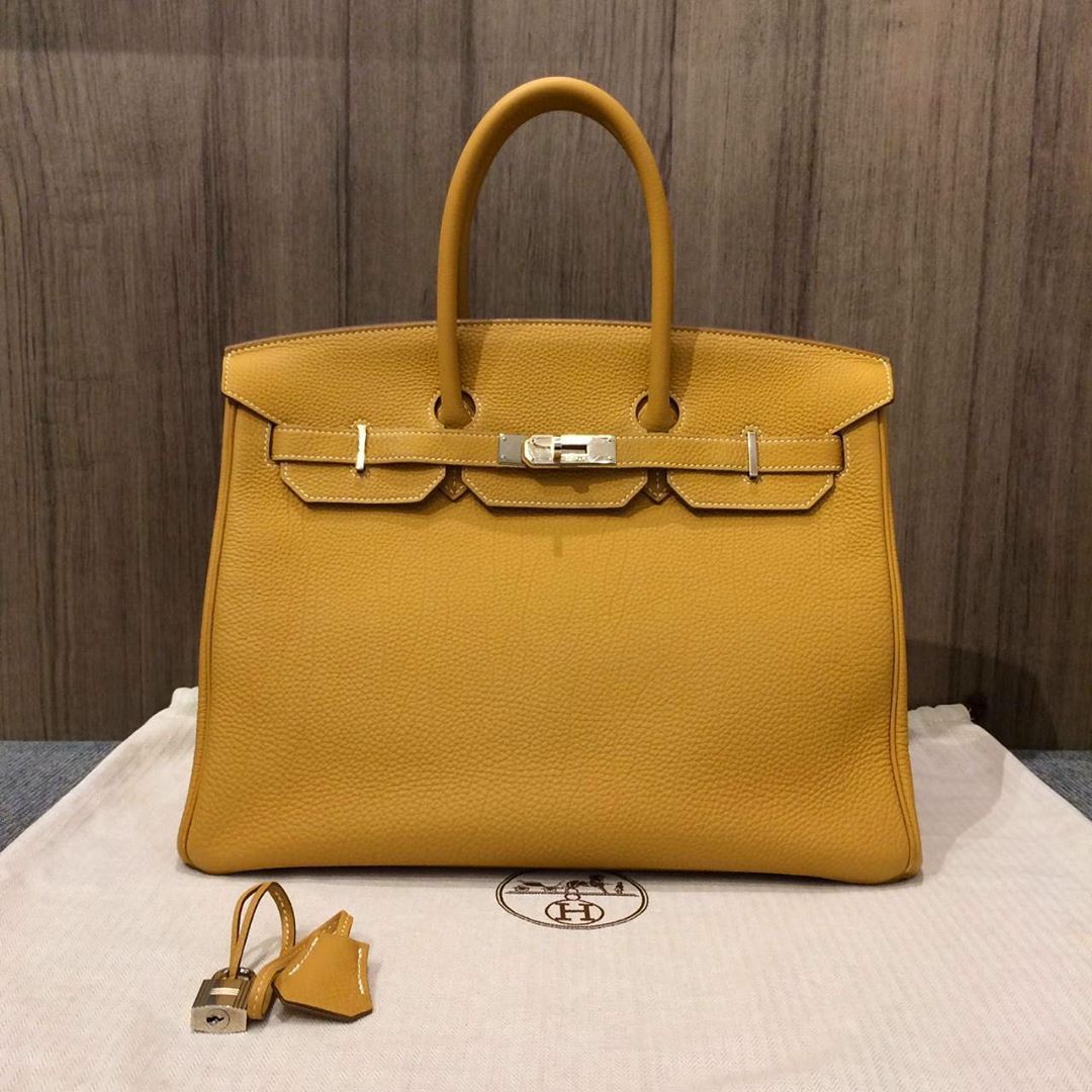 Hermes Birkin 35 Sable Togo Gold Hardware #Q - Vendome Monte Carlo