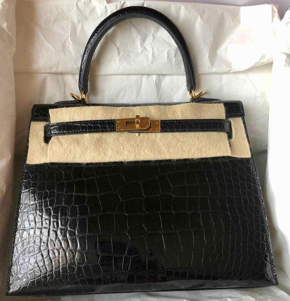 hermes kelly 25 black silver