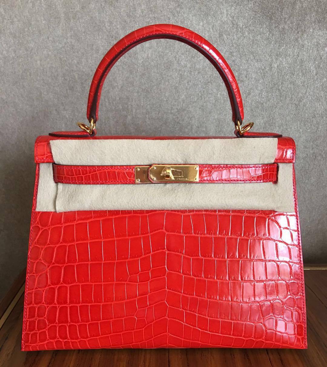 Hermes Kelly 28 Sellier Rose Pourpre Epsom Palladium Hardware #C - Vendome  Monte Carlo