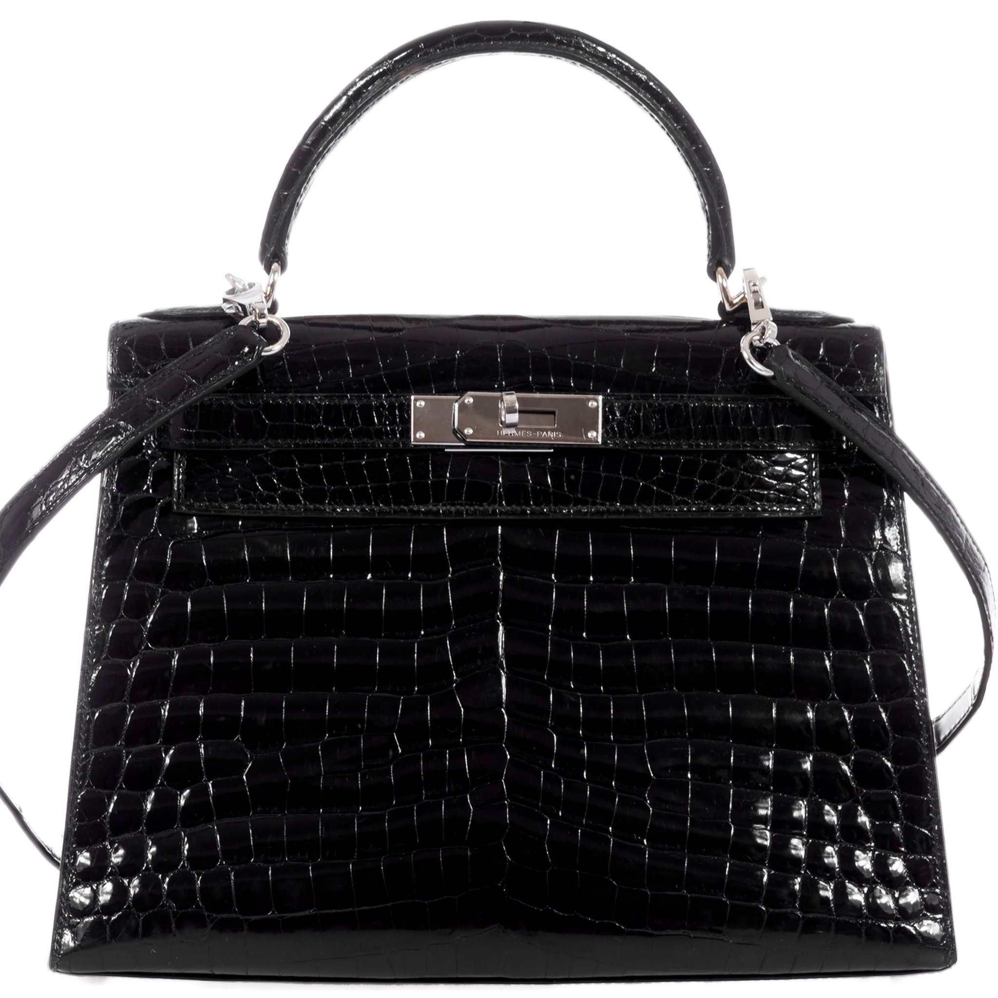 Hermes Kelly 20 Mini Sellier Noir (Black) Epsom Palladium Hardware #D -  Vendome Monte Carlo