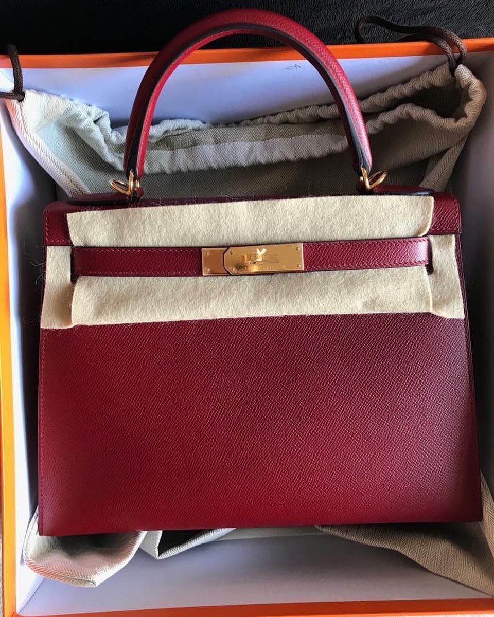 hermes kelly rouge grenat