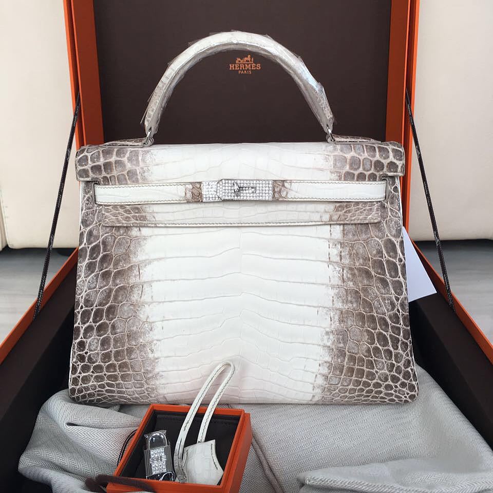 Hermes Birkin 30cm Himalayan With Diamond Hardware - For Sale