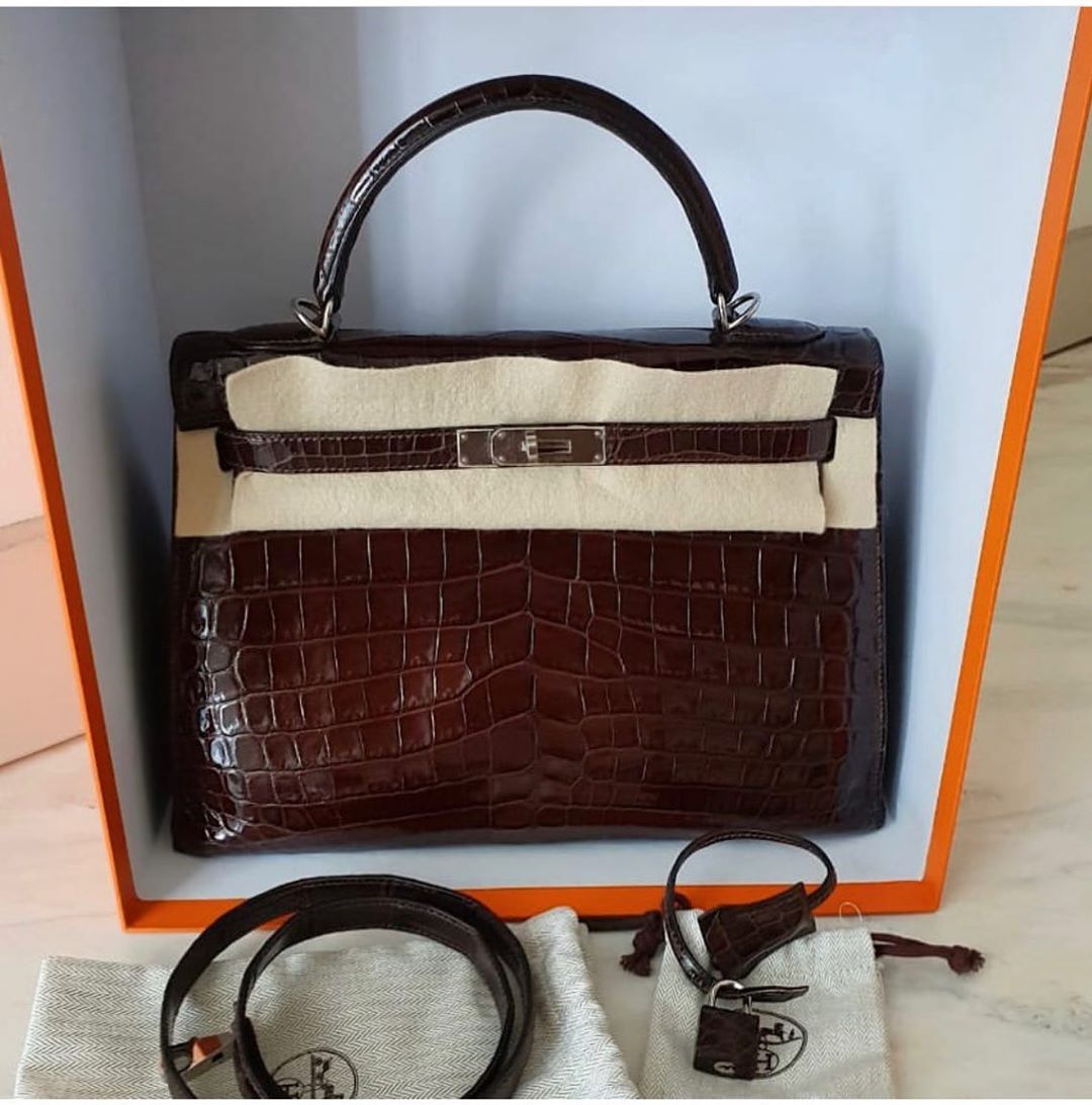 Hermes Kelly 20 Mini Sellier Violet Autruche Ostrich Palladium Hardware #C  - Vendome Monte Carlo