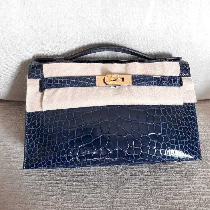 hermes kelly pochette crocodile