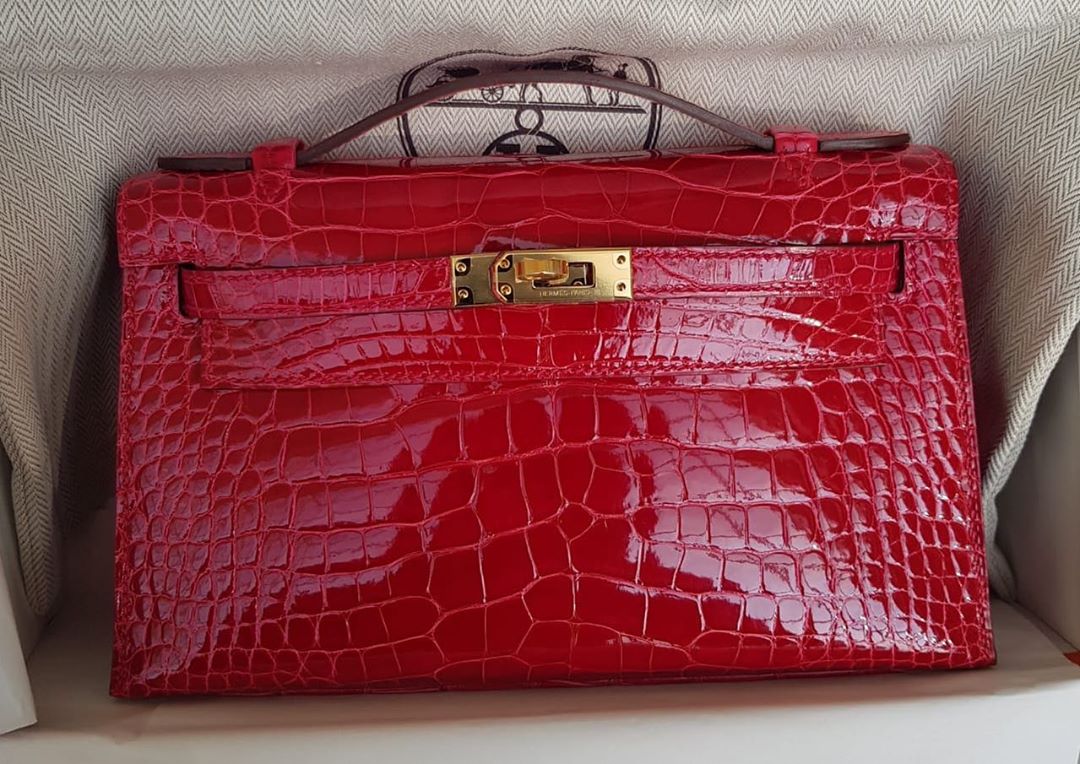 hermes kelly pochette crocodile