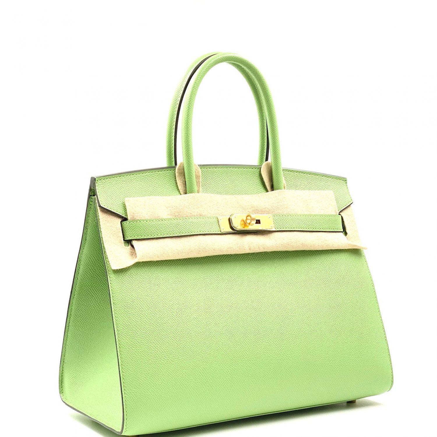 Hermes Kelly bag 25 Sellier Vert criquet Epsom leather Gold hardware