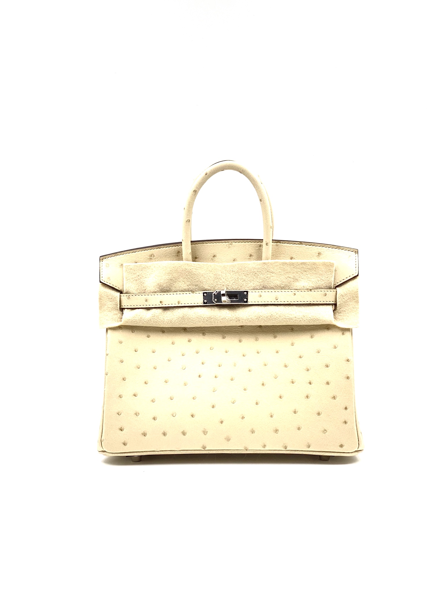 Hermès Birkin 25 Jaune Citron Ostrich Palladium Hardware PHW