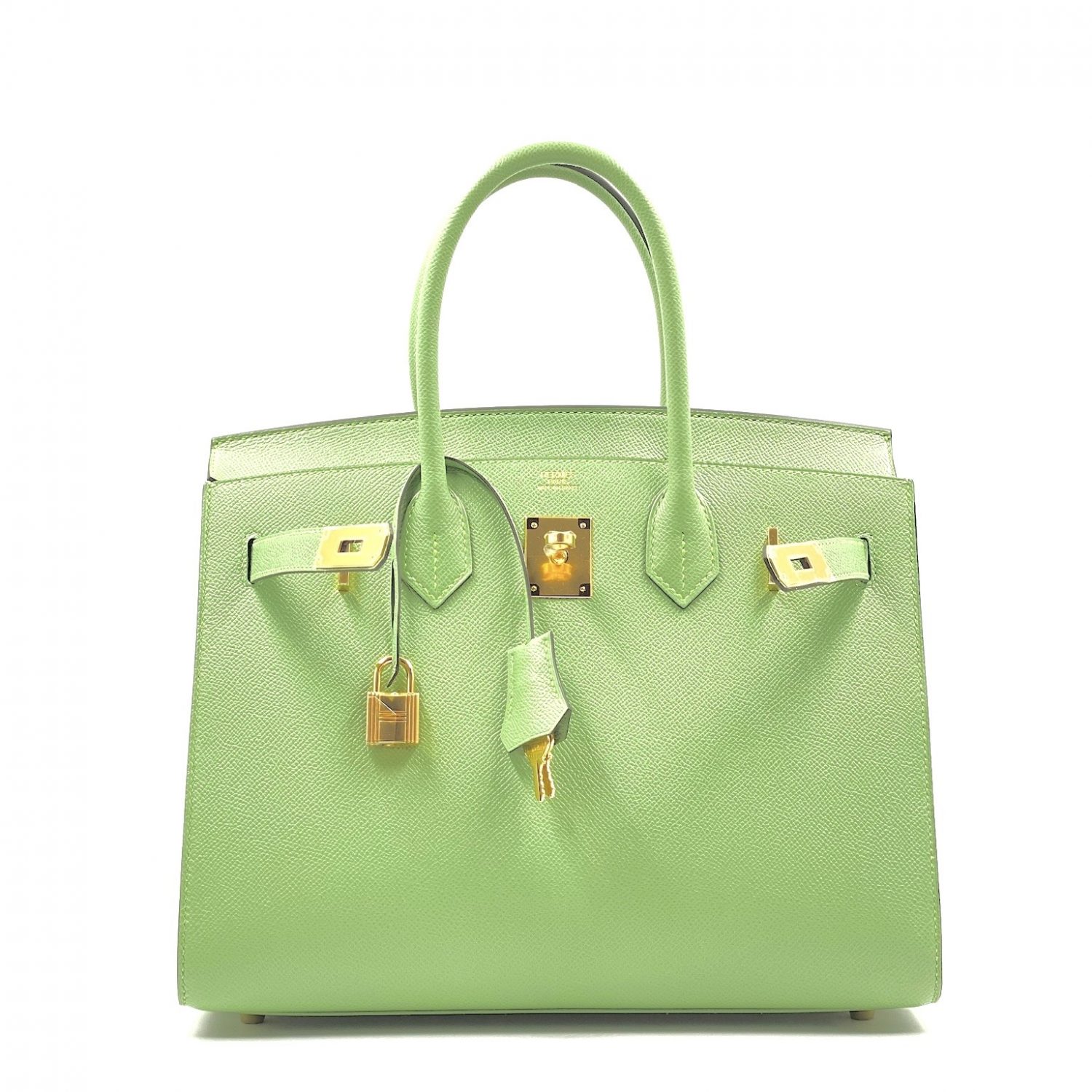 Hermes Mini Kelly 20 Sellier Vert Criquet Epsom Palladium Hardware -  Vendome Monte Carlo