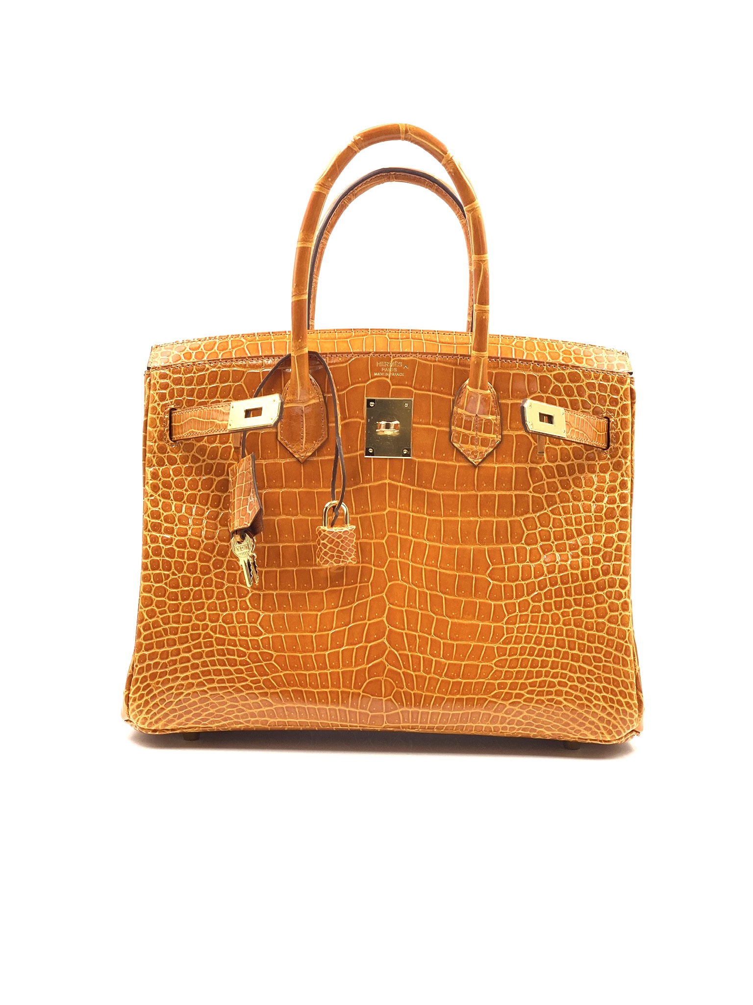 Hermes Birkin 30 Black Matte Alligator Gold Hardware - Vendome Monte Carlo