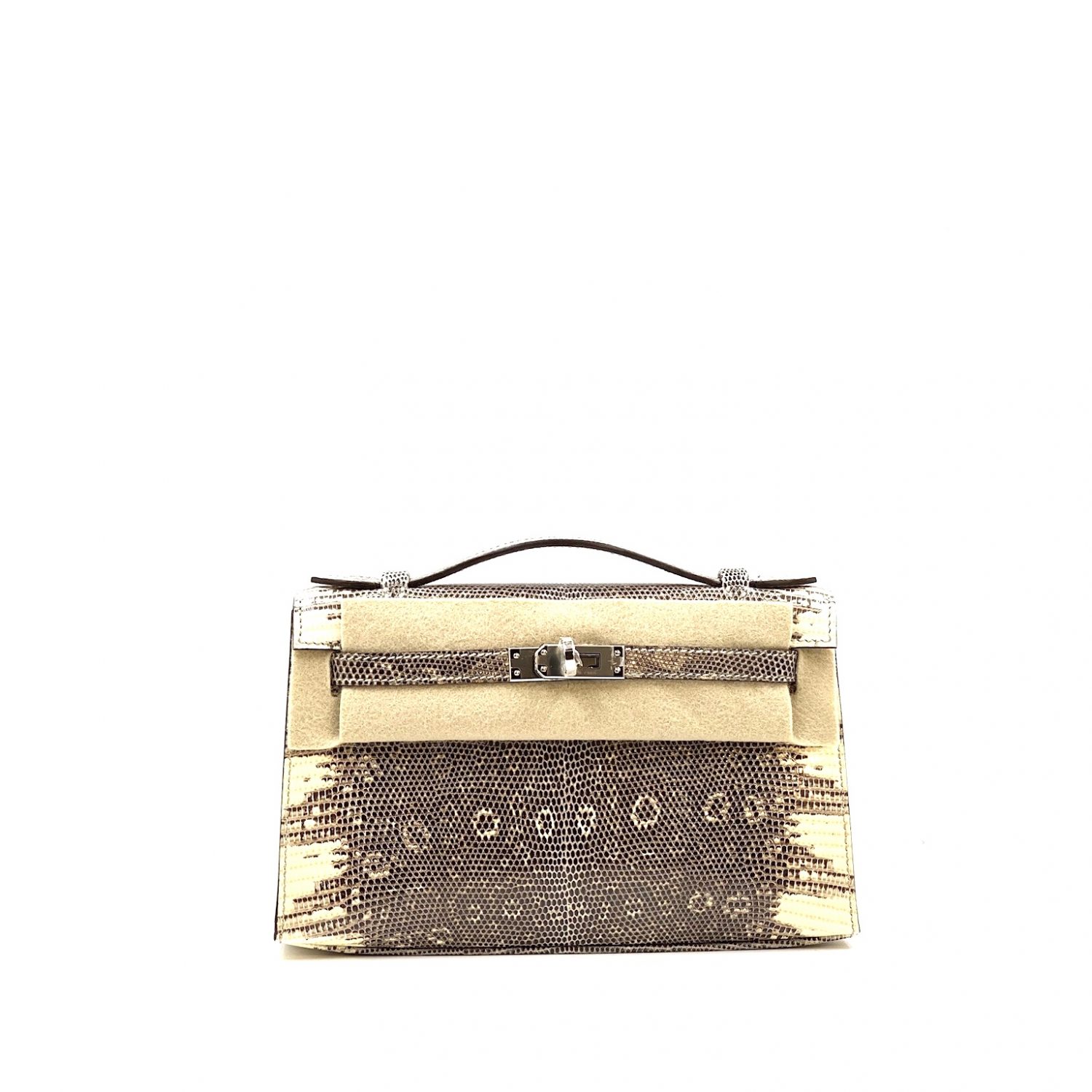 AN OMBRÉ SALVATOR LIZARD KELLY POCHETTE WITH PALLADIUM HARDWARE