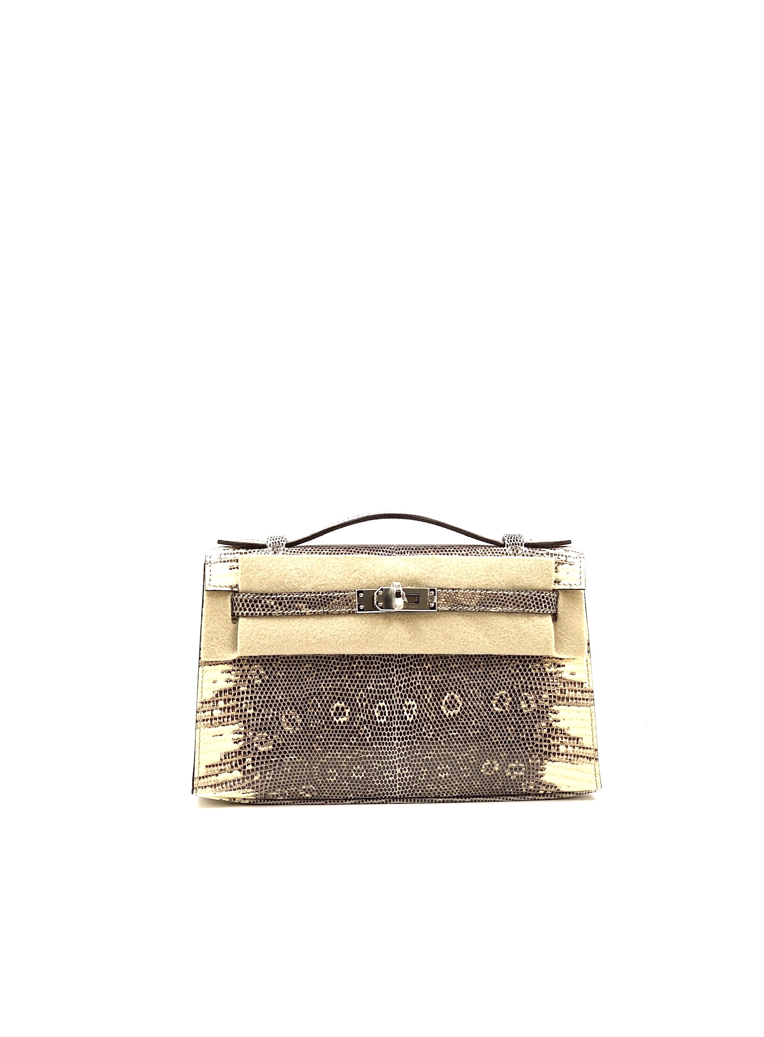 Hermes Kelly Pochette Ombre Lezard Lizard Palladium Hardware #D - Vendome  Monte Carlo