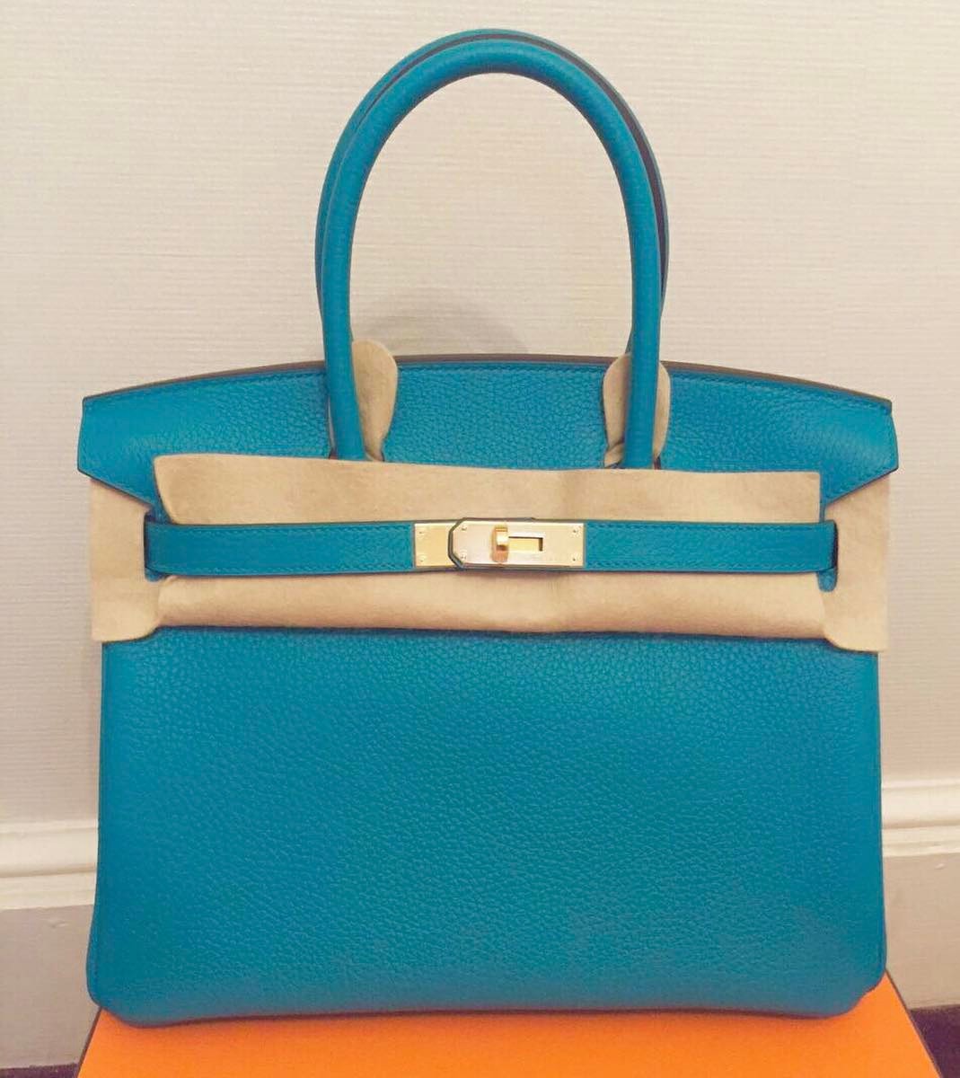 hermes blue paon