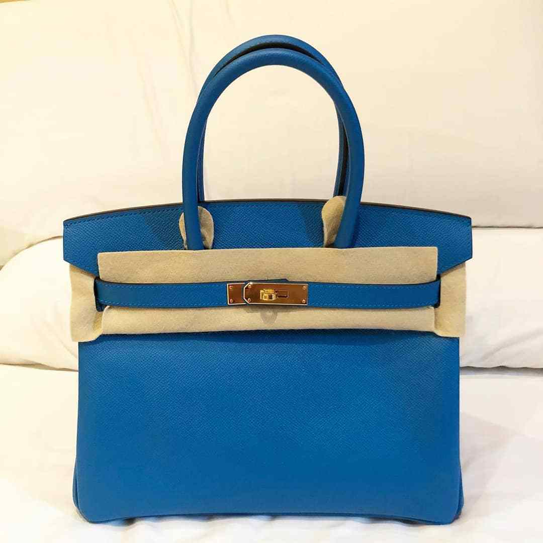 Hermes, Bags, Hermes Kelly 25 Chvre Blue Zanzibar