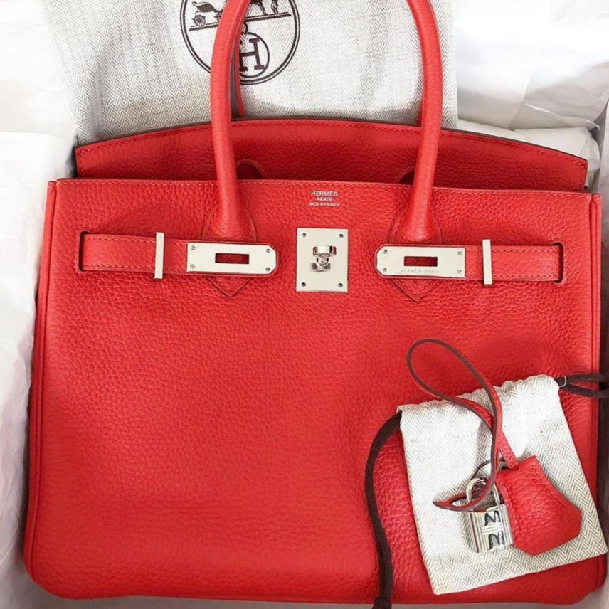 Hermes Birkin 30 Capucine Togo Palladium Hardware #X - Vendome