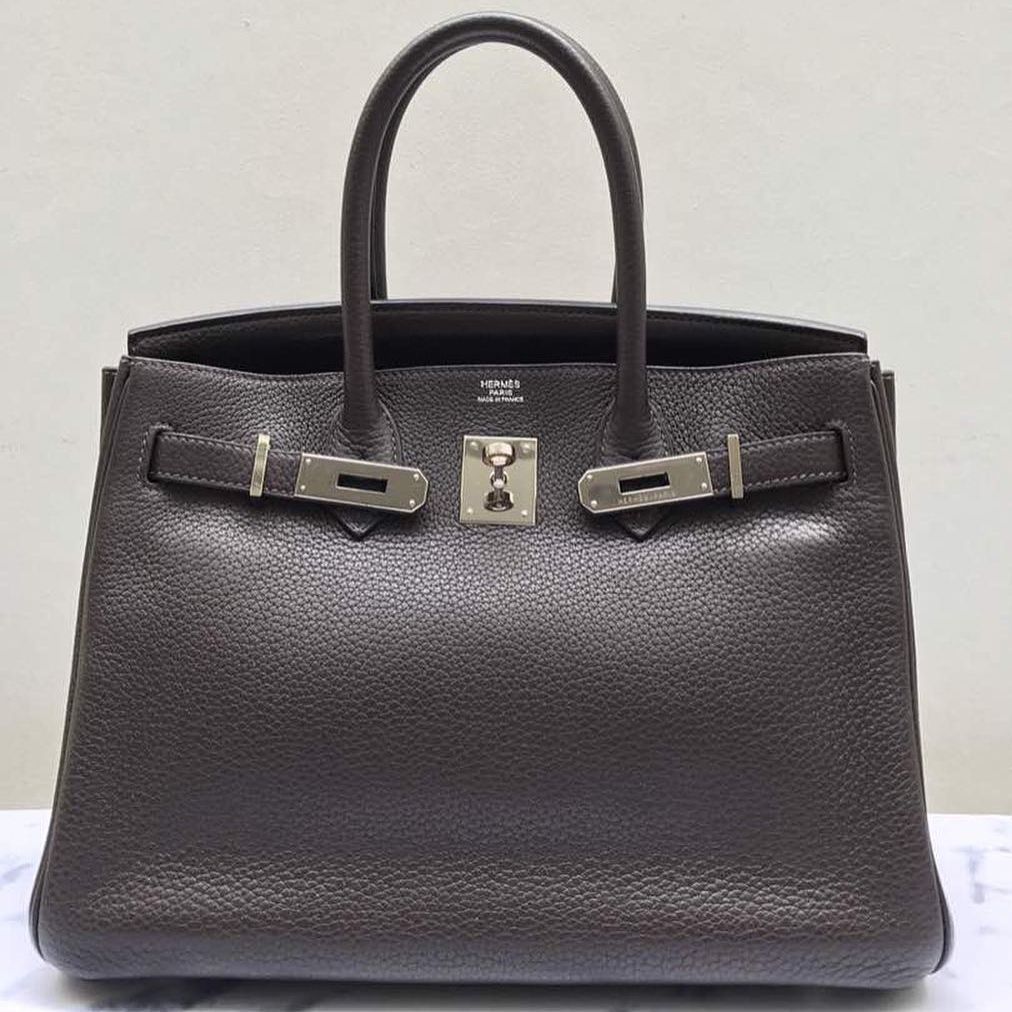 Hermes Birkin 35 Bleu Jean Togo Palladium Hardware #N - Vendome Monte Carlo