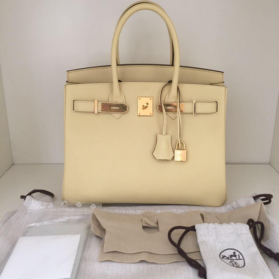 Hermes Birkin 30 Gold Epsom Gold Hardware - Vendome Monte Carlo