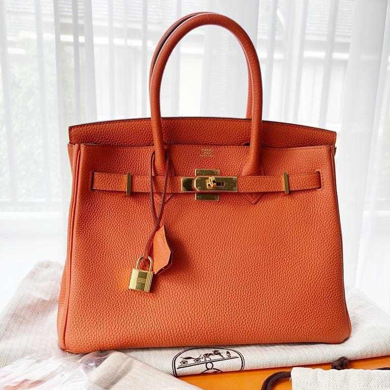 HERMES Togo Birkin 30 Gold 158575