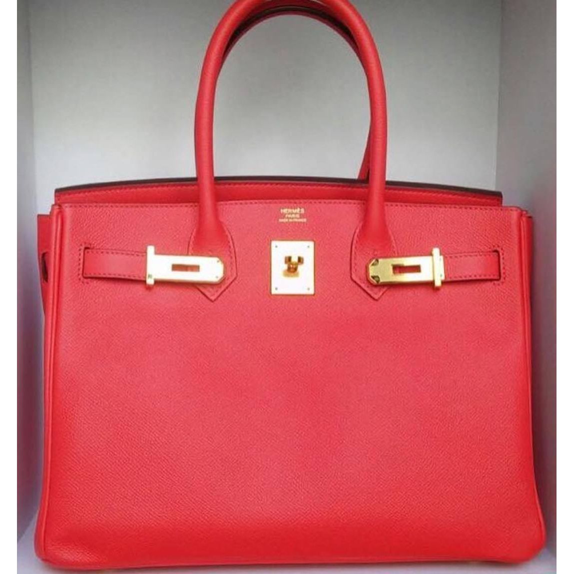 At Auction: A HERMES BIRKIN 30cm BAG WITH GOLD HARDWARE, ROSE JAIPUR COLOR  CODE T5