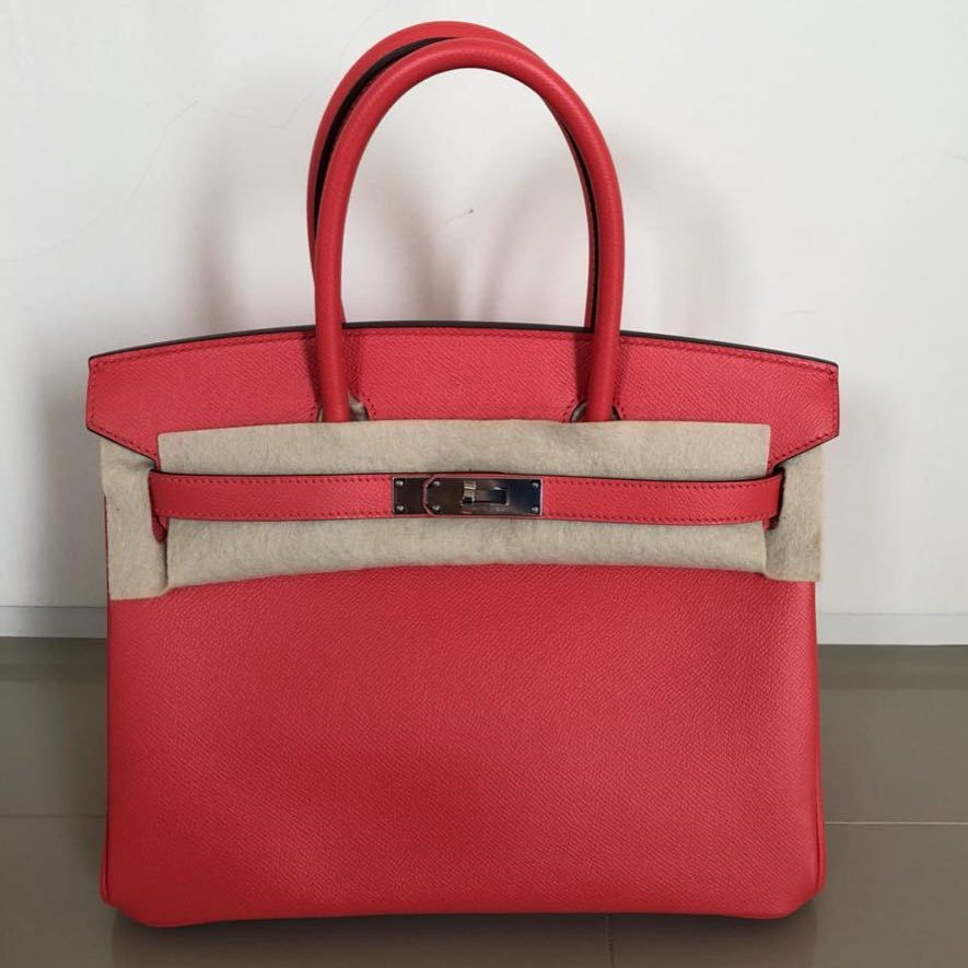 Birkin 30 epsom leather rose jaipur with palladium hw