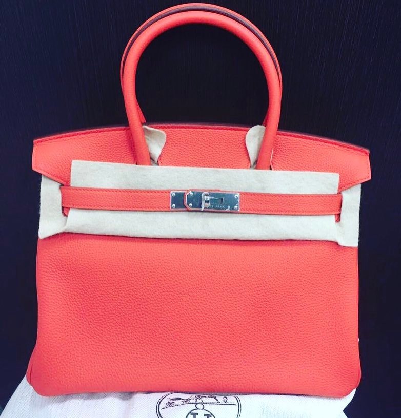 Hermes Birkin 30 Rose Jaipur Togo Palladium Hardware #X - Vendome Monte  Carlo