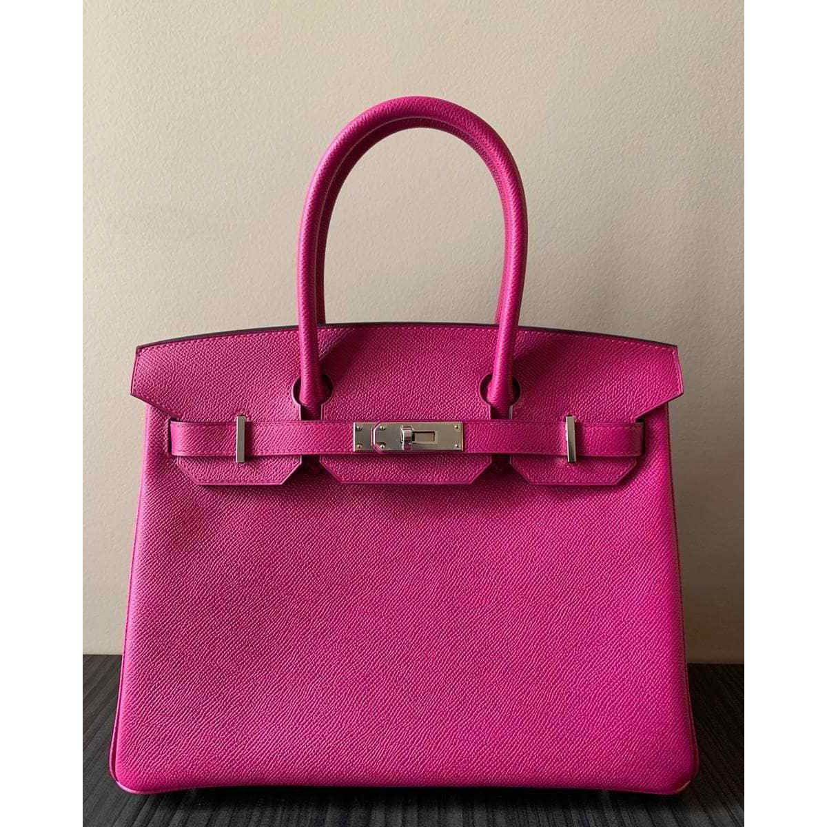 Hermès Birkin 30cm Verso In Rose Tyrien Pink Epsom Leather With Palladium  Hardware