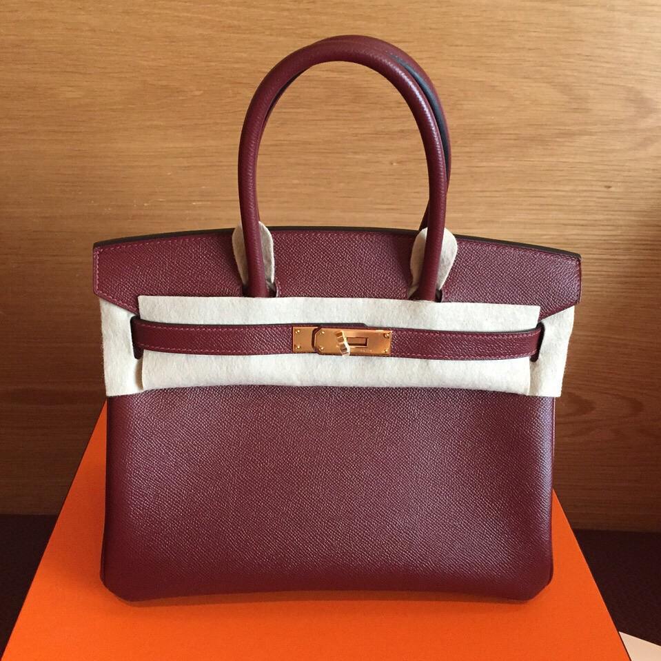 Hermes Birkin 30 Rouge H Epsom Gold Hardware #T - Vendome Monte Carlo