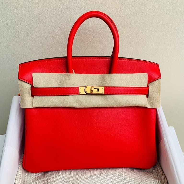 Hermes Birkin Handbag Rouge De Coeur Epsom with Palladium Hardware 30 Red