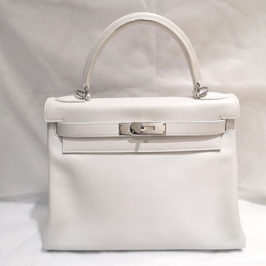 hermes kelly white bag